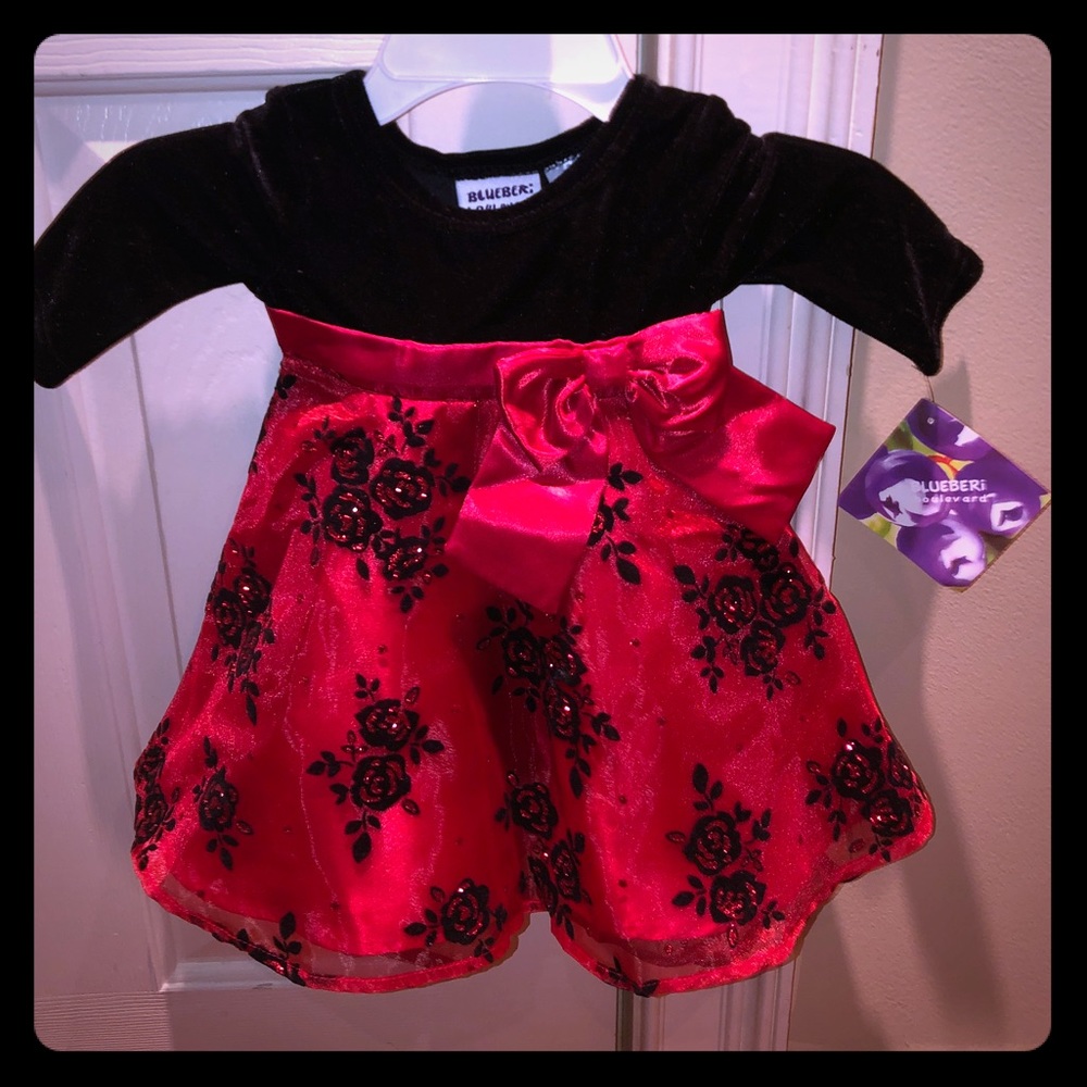 NWT Blueberi Christmas dress in a size 12 mos